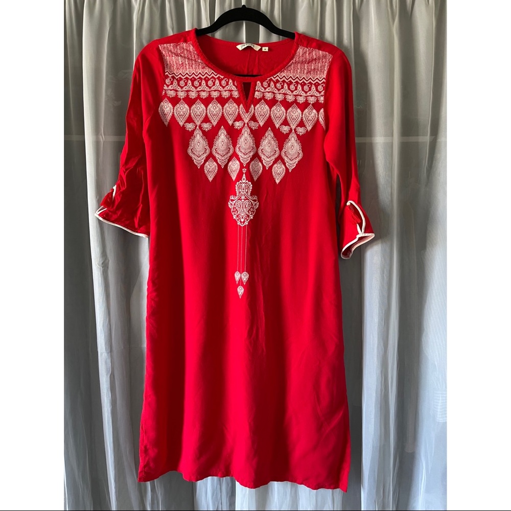 Red Kurta mid length